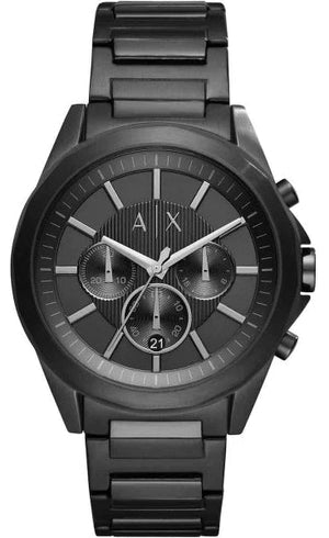 Armani Exchange Drexler Chronograph Black Dial Black Steel Strap Watch For Men - AX2601 Authentic Buy Shop Now