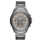 Armani Exchange Drexler Chronograph Grey Dial Grey Steel Strap Watch For Men - AX2603 Authentic Buy Shop Now