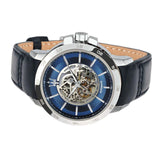 Maserati Ingegno Automatic Blue Skeleton Dial Black Leather Strap Watch For Men - R8821119004 Authentic Buy Shop Now