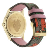 Gucci G Timeless Brown Dial Brown Leather Strap Watch For Women - YA1264133 Authentic Buy Shop Now