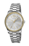 Gucci G Timeless Quartz Silver Dial Two Tone Steel Strap Watch for Women - YA1265063 Authentic Buy Shop Now