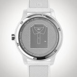 Lacoste 12.12 White Dial White Silicon Strap Watch for Men - 2010984 Authentic Buy Shop Now