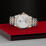 Tudor 1926 Automatic Diamonds Silver Dial Two Tone Steel Strap Watch for Men - M91651-0002 Authentic Buy Shop Now