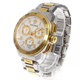 Versace Dylos Chronograph Silver Dial Two Tone Steel Strap Watch for Men - VQC030015 Authentic Buy Shop Now