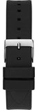 Guess Duchess Crystals Silver Dial Black Silicon Strap Watch For Women - GW0619L1 Authentic Buy Shop Now