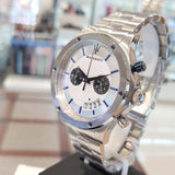 Maserati Circuito Chronograph Silver Dial Silver Steel Strap Watch For Men - R8873627005 Authentic Buy Shop Now