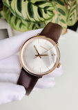 Calvin Klein High Noon Silver Dial Brown Leather Strap Watch for Men - K8M216G6 Authentic Buy Shop Now