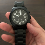 Marc Jacobs Larry Chronograph Black Dial Black Steel Strap Watch for Men - MBM5052 Authentic Buy Shop Now