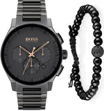 Hugo Boss Peak Black Dial Black Steel Strap Watch for Men - 1513814 Authentic Buy Shop Now