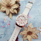 Guess Athena White Dial White Rubber Strap Watch For Women - GW0030L3 Authentic Buy Shop Now