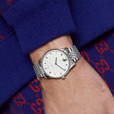 Gucci G Timeless Automatic Silver Dial Silver Steel Strap Watch for Men - YA126354 Authentic Buy Shop Now