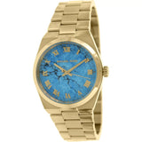 Michael Kors Channing Turquoise Dial Gold Steel Strap Watch For Women - MK5894 Authentic Buy Shop Now