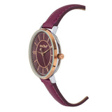 Fossil Jacqueline Burgundy Dial Burgundy Leather Strap Watch for Women - ES4099 Authentic Buy Shop Now