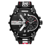 Diesel Mr. Daddy 2.0 Quartz Black Dial Black Nylon Strap Watch For Men - DZ7433 Authentic Buy Shop Now