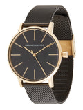 Armani Exchange Lola Three Hand Black Dial Black Mesh Strap Watch For Women - AX5548 Authentic Buy Shop Now