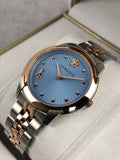 Versace Audrey Quartz Blue Dial Two Tone Steel Strap Watch for Women - VELR00619 Authentic Buy Shop Now