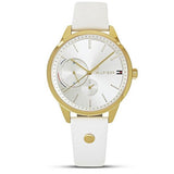 Tommy Hilfiger Brooklyn Quartz White Dial White Leather Strap Watch for Women - 1782018 Authentic Buy Shop Now