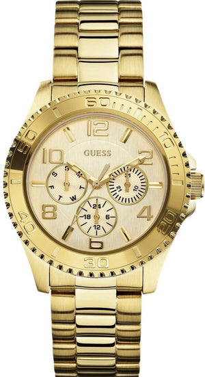 Guess BFF Multifunction Gold Dial Gold Steel Strap Watch for Men - W0231L2 Authentic Buy Shop Now