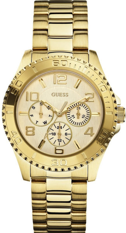 Guess BFF Multifunction Gold Dial Gold Steel Strap Watch for Men - W0231L2 Authentic Buy Shop Now