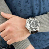 Diesel Little Daddy Black Dial Black Leather Strap Watch For Men - DZ7256 Authentic Buy Shop Now