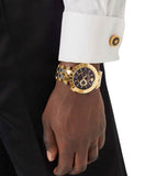 Versace V-Race Quartz Black Dial Gold Steel Strap Watch For Men - VEBV00519 Authentic Buy Shop Now