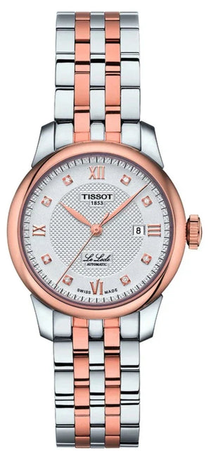 Tissot Le Locle Lady Automatic Diamonds Silver Dial Two Tone Steel Strap Watch For Women - T006.207.22.036.00 Authentic Buy Shop Now