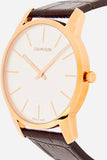Calvin Klein City White Dial Brown Leather Strap Watch for Men - K2G21629 Authentic Buy Shop Now