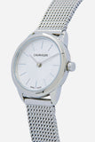 Calvin Klein Minimal White Dial Silver Mesh Bracelet Watch for Women - K3M23126 Authentic Buy Shop Now