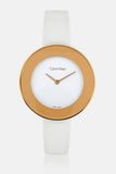 Calvin Klein Chic White Dial White Leather Strap Watch for Women - K7N236K2 Authentic Buy Shop Now