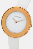 Calvin Klein Chic White Dial White Leather Strap Watch for Women - K7N236K2 Authentic Buy Shop Now