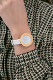 Calvin Klein Chic White Dial White Leather Strap Watch for Women - K7N236K2 Authentic Buy Shop Now