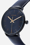 Calvin Klein High Noon Quartz Black Dial Black Leather Strap Watch for Men - K8M214CB Authentic Buy Shop Now