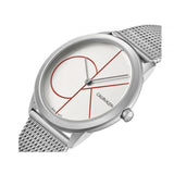 Calvin Klein Minimal White Dial Silver Mesh Bracelet Watch for Women - K3M52152 Authentic Buy Shop Now