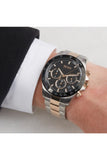 Hugo Boss Here Chronograph Black Dial Two Tone Steel Strap Watch for Men - 1513757 Authentic Buy Shop Now