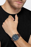 Hugo Boss Pilot Edition Blue Dial Brown Leather Strap Watch for Men - 1513852 Authentic Buy Shop Now
