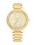 Tommy Hilfiger Joy Analog Gold Dial Gold Steel Strap Watch For Women - 1782536 Authentic Buy Shop Now