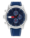 Tommy Hilfiger Wynwood Chronograph Blue Dial Blue Silicon Strap Watch For Men - 1710582 Authentic Buy Shop Now