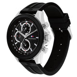 Tommy Hilfiger Clark Chronograph Black Dial Black Rubber Strap Watch For Men - 1792082 Authentic Buy Shop Now