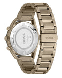 Hugo Boss Classic Chronograph Green Dial Beige Gold Steel Strap Watch For Men - 1514019 Authentic Buy Shop Now