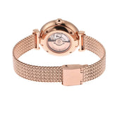 Emporio Armani Meccanico Automatic White Dial Rose Gold Mesh Strap Watch For Women - AR60063 Authentic Buy Shop Now