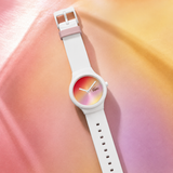 Lacoste Goa Two Tone Dial White Silicon Strap Watch for Women - 2020107 Authentic Buy Shop Now
