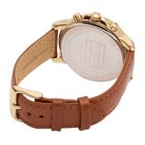 Tommy Hilfiger Claudia Rose Gold Dial Brown Leather Strap Watch for Women - 1781818 Authentic Buy Shop Now