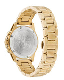 Versace Greca Action Chronograph Black Dial Gold Steel Strap Watch For Men - VE3J00622 Authentic Buy Shop Now