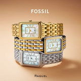Fossil Raquel Three Hand Mother of Pearl Dial Two Tone Steel Strap Watch For Women - ES5305 Authentic Buy Shop Now