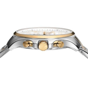 Michael Kors Pilot Multifunction Chronograph White Dial Two Tone Steel Strap Watch for Men - MK9126 Authentic Buy Shop Now