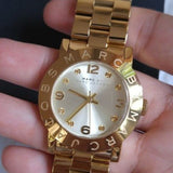 Marc Jacobs Amy White Dial Gold Steel Strap Watch for Women - MBM3182 Authentic Buy Shop Now