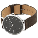 Coach Charles Black Dial Brown Leather Strap Watch for Women - 14602156 Authentic Buy Shop Now