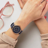 Marc Jacobs Roxy Navy Blue Dial Blue Leather Strap Watch for Women - MJ1534 Authentic Buy Shop Now