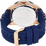 Guess Oasis Blue Dial Blue & Rose Gold Stainless Steel Strap Watch For Men - W0366G4 Authentic Buy Shop Now