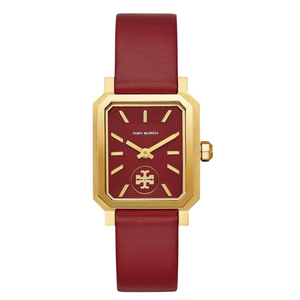 Tory Burch Robinson Quartz Red Dial Red Leather Strap Watch for Women - TBW1505 Authentic Buy Shop Now